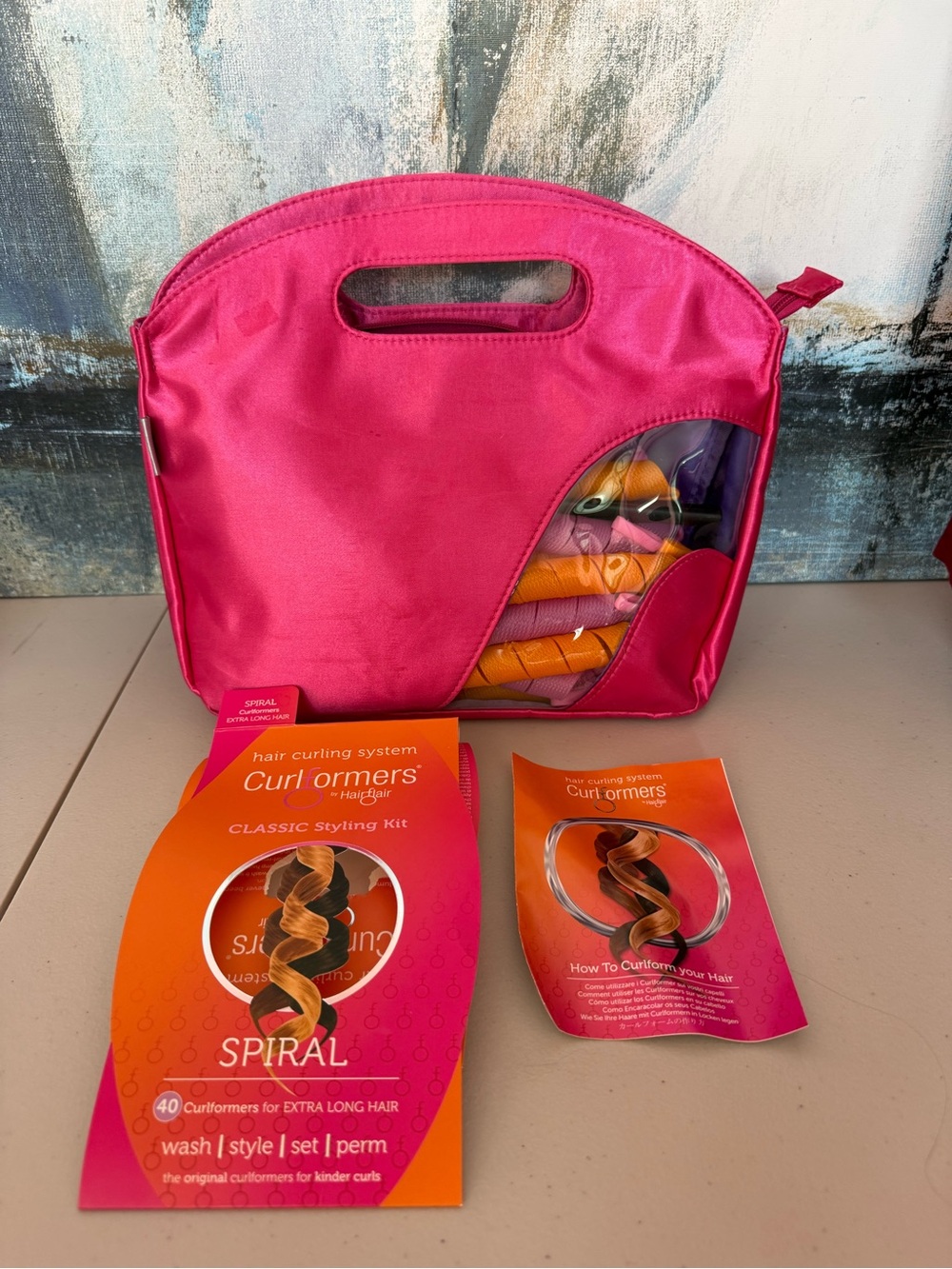 Curlformers Classic Spiral Styling Kit with Pink Carry Bag